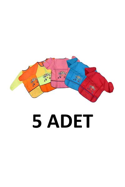 Lino 5 bucăți șorț de pictură rezistent la apă pentru vârstele 6-8 ani șorț de pictură în culori mixte