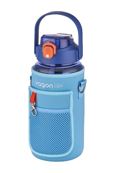 Vagonlife 1500 Ml Use Water Bottle with Case ((Phone Mount)) with Carrying Strap with/without Straw