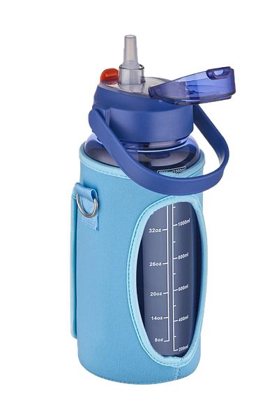 Vagonlife 1500 Ml Use Water Bottle with Case ((Phone Mount)) with Carrying Strap with/without Straw