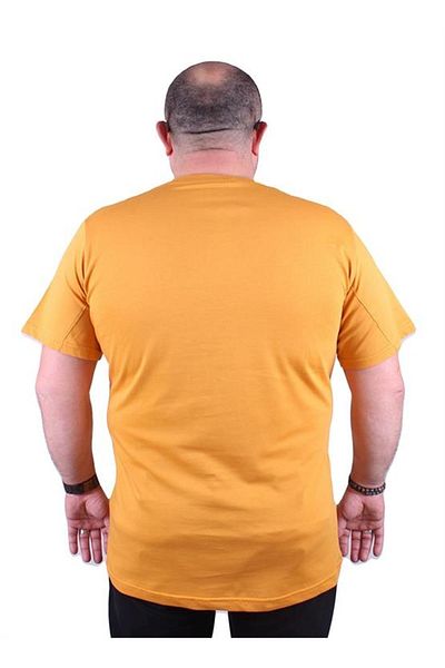 Starbattal Μπλουζάκι με λαιμόκοψη με μουστάρδα Plus Size - Nyc 23115