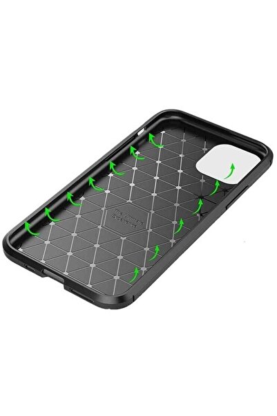 Smart Tech Apple Iphone 12 Mini Karbon Desenli Negro Silikon Kılıf