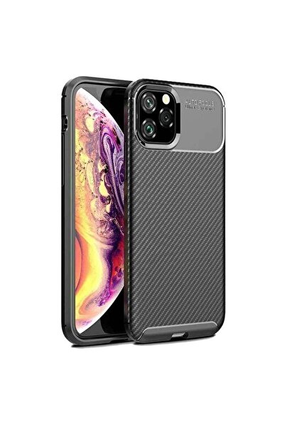 Smart Tech Apple Iphone 12 Pro Max Karbon Desenli Negro Silikon Kılıf