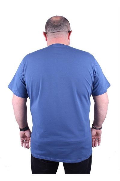 MocGrande Ανδρικό μπλουζάκι Lycra Basic Crew Neck 11160 Indigo