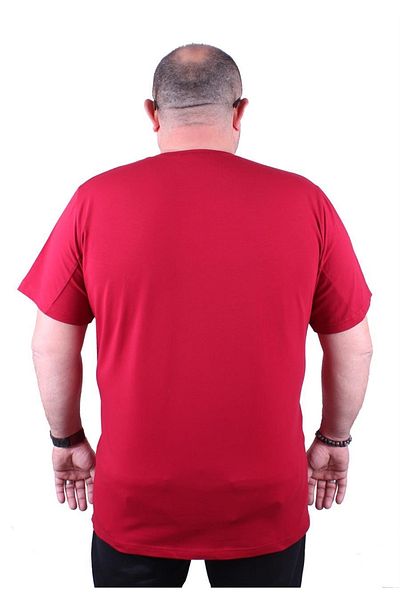 MocGrande Ανδρικό μπλουζάκι Lycra Basic με λαιμόκοψη 11170 Claret Red