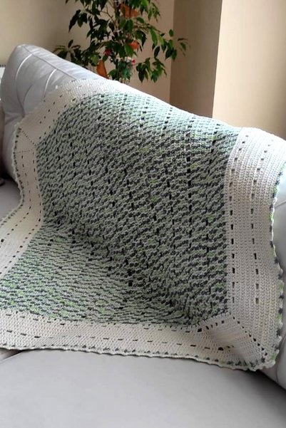 nftart.design Smoke - Hand Knitted Baby Blanket