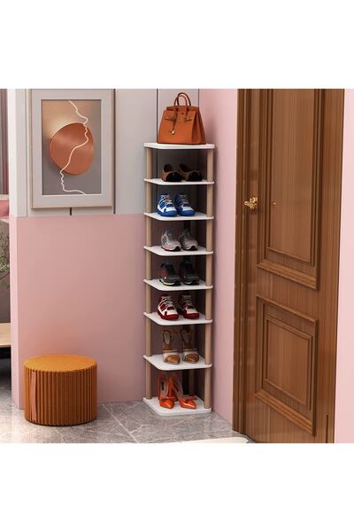 Ankaflex 8 Katlı Ayakkabılık Sekiz Bölmeli Ayakkabı Organizeri Dekoratif Ayak...