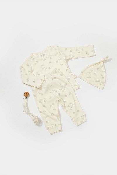 BabyCosy مجموعة من 3 قطع مطبوعة على شكل فيل عضوي