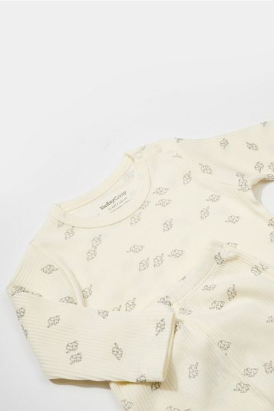 BabyCosy مجموعة من 3 قطع مطبوعة على شكل فيل عضوي