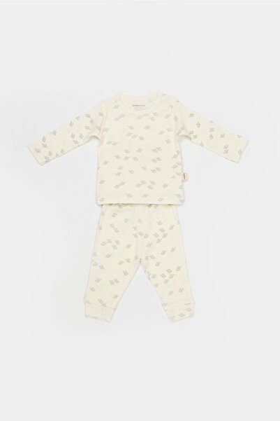 BabyCosy Organic Modal Elephant Patterned Hat 3-Piece Baby Set