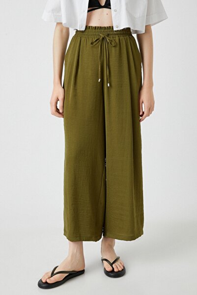 Koton Széles szárú nadrág megköthető derékkal