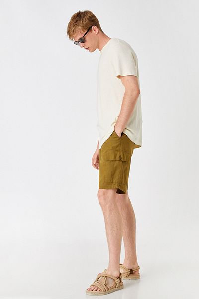 Koton Cargo-Chinoshorts aus Leinenmischung