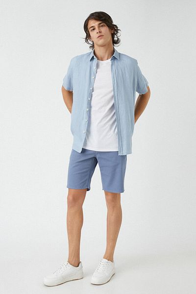 Koton Men's Blue Shorts & Bermuda 2SAM40182HW