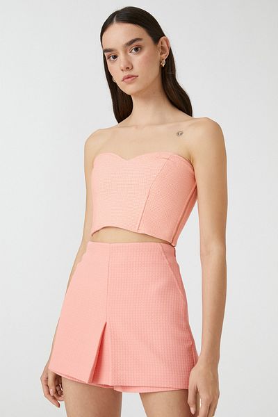 Koton Mini Shorts Skirt Pocket Pleated