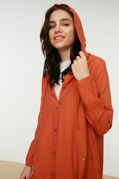 Trendyol Modest Cap & Abaya - Orange - Tunic