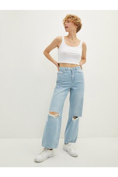 LC Waikiki Wide Leg High Waist Women's Jean Trousers