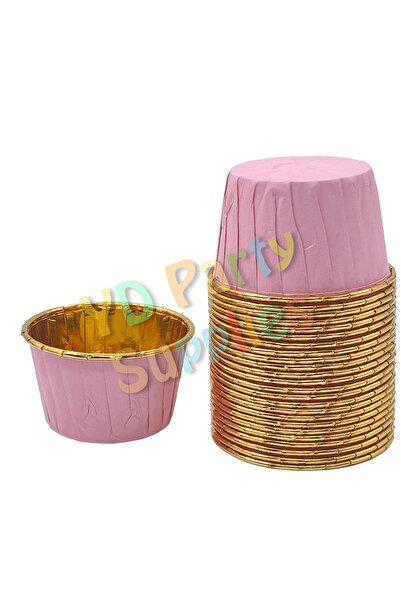 L'Opaline Muffin Kek Kalıbı Içi Gold Kaplama 25 Adet 50x39