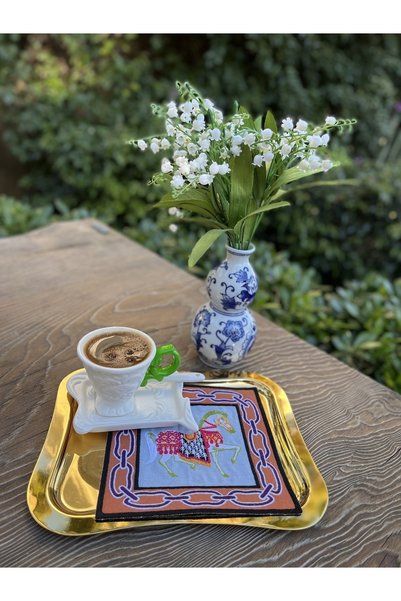 ge living Decorative Kilimli Horse Patterned Cocktail Napkin (1 Piece)
