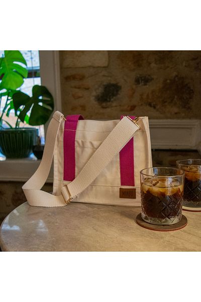 Miaju Canvas Mini Tote Bag with Strap, High Quality Cotton Canvas Shoulder Bag, Casual Mini Bag