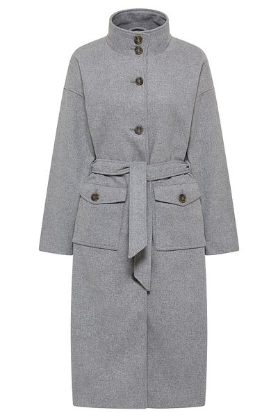 Dreimaster Vintage Übergangsmantel aus Wollgemisch rauchig