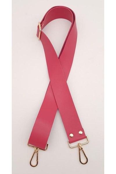 angel çanta aksesuar Τσάντα από συνθετικό δέρμα φούξια 120x4 cm με λαβή Kalsap Light Gold Metal