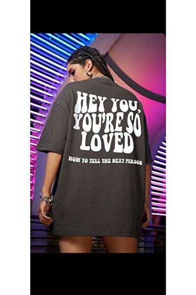 MOONBULL Γυναικείο μπλουζάκι Hey You You're So Loved με στάμπα