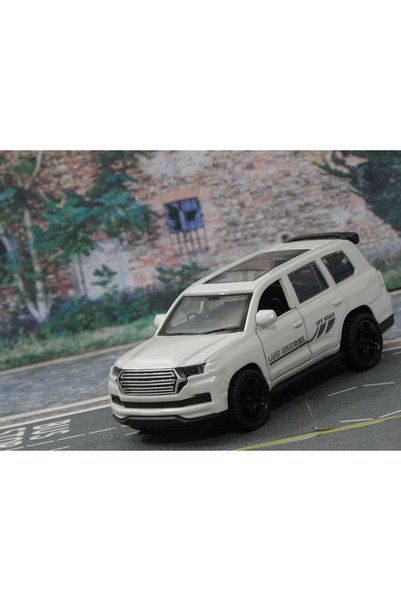 KOLEKSİYON ARABA Diecast Model Toyota Land Cruiser Metal Pull Drop Toy Car