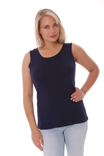 SERTUĞ Μπλούζα Basic Navy Blue με φαρδύ λουράκι