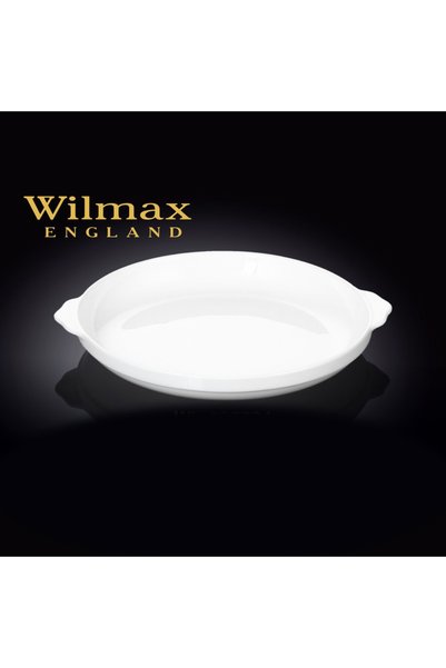 KANCAEV Oven Dish, Porcelain, Wilmax Round Baking Tray, Diameter: 24cm. Sold as a Set of 2.