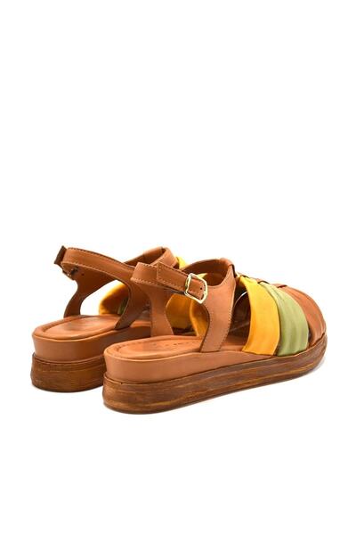 Venüs 2216412y Women's Thick Sole Genuine Leather Daily Sandals