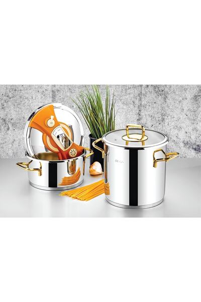 ÖZLİFE Dolce 4 Parça Sade Gold Düdüklü Seti