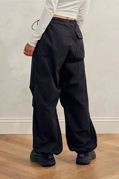 KOTOLOG Unisex Urban Baggy Parachute Pant - I Φαρδύ πόδι, Χαλαρή εφαρμογή, Ρυθμιζόμενο βαμβακερό ύφασμα