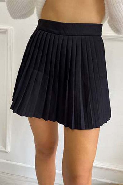 Quzu Марка Ayem Fashion Черни плисирани отпред къси панталони