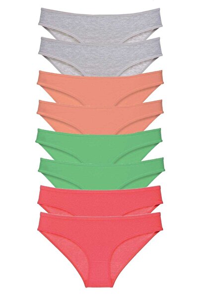 Generic Brand 8 Pieces Lycra Super Eco Women's Slip Set - Gray Powder Green F...