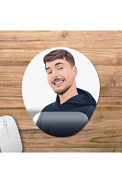 Pixxa Mr. Beast model podloge za miša sa podrškom za zglob - 10 ovalnih