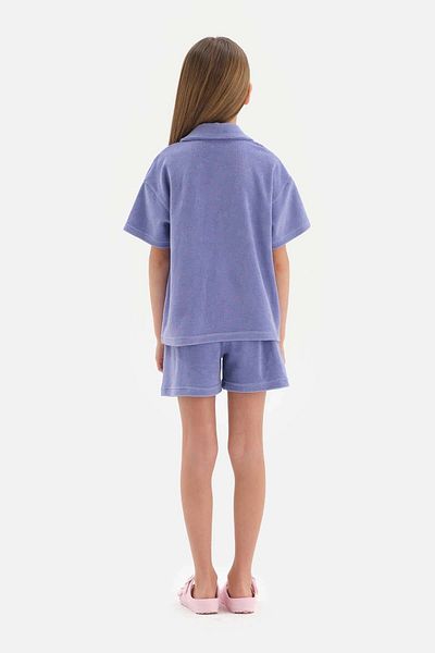 Dagi Fliederfarbene Handtuchshorts