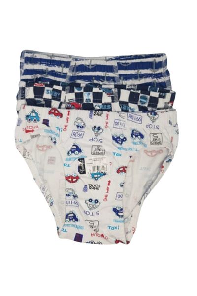 Tutku Boy's Colorful Patterned Elastane Printed 6-Piece Panties