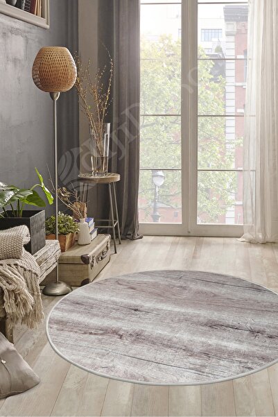 Dijidekor سجادة حمام قابلة للغسل، سجادة مستديرة رقمية من المنك Ky7055 مقاس 80 × 80