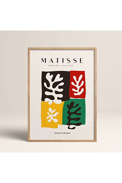 HOMEPACK Modele abstracte colorate cu cadru din lemn Matisse Gallery Pictură de artă modernă