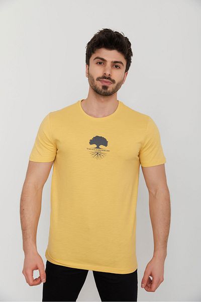 Cazador Ανδρικό μπλουζάκι με στάμπα Jazz 4170 Crew Neck