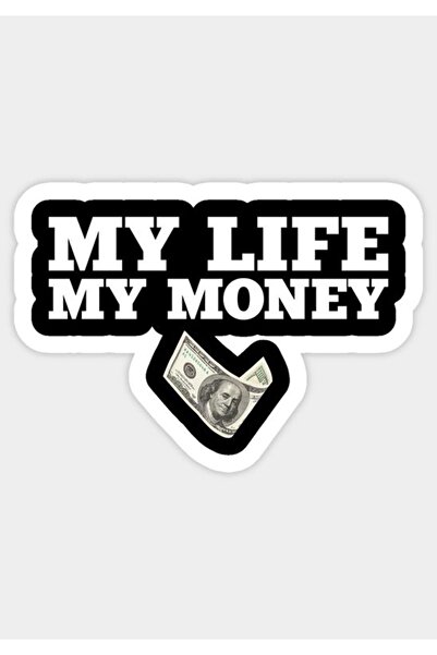 MegaSticker ملصق My Life My Money للسيارة والدراجة النارية والخوذة والكمبيوتر...
