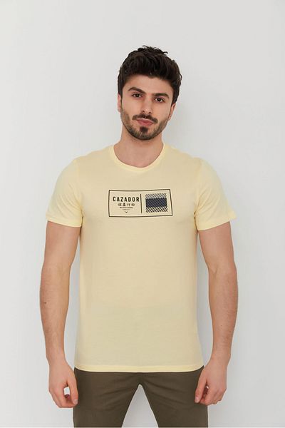 Cazador Ανδρικό μπλουζάκι με στάμπα Jazz 4198 Crew Neck