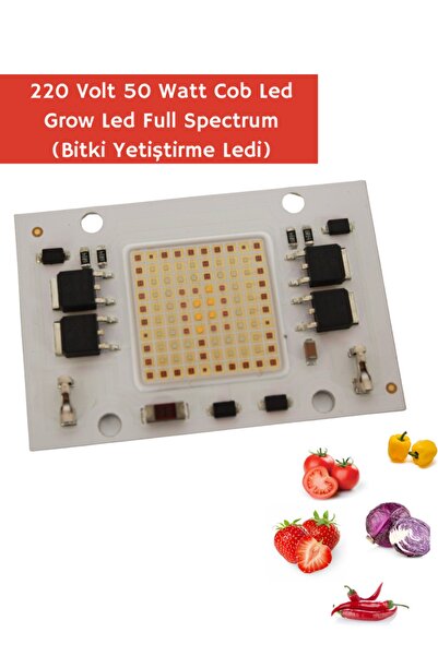 Hazar Led 220 Volt 50 Watt Cob Led Full Spectrum (bitki Ledi) Grow Led
