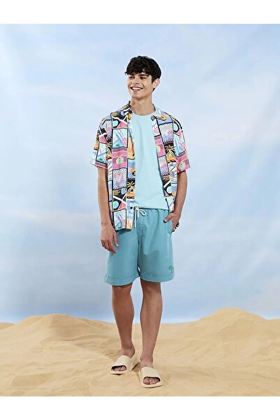 LC Waikiki Men's Turquoise Swim Shorts Knee Length Basic from Your Fashion Style