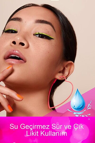 Uniquem Sarı Ultra Ince Uçlu Likit Kalem Eyeliner Sürülebilir Makyaj Göz Su Geçirmez