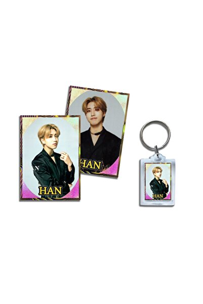 Güneş Kırtasiye مجموعة بطاقات صور سلسلة مفاتيح هان من Straykids