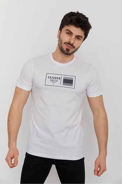Cazador Tricou bărbătesc cu imprimeu Jazz 4198 Crew Deck