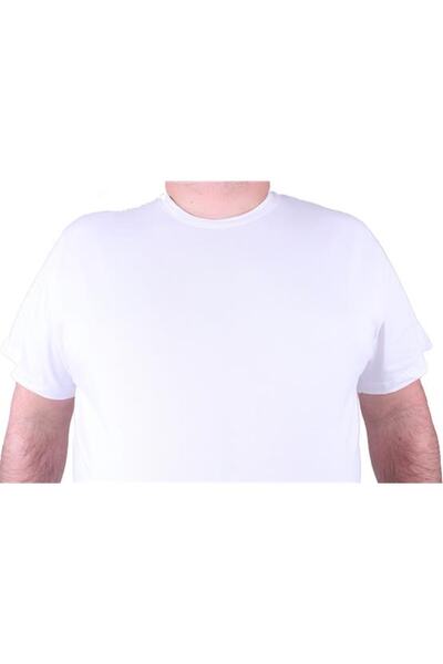 Starbattal Ανδρικό μπλουζάκι Lycra Basic Crew Neck 11160 Λευκό