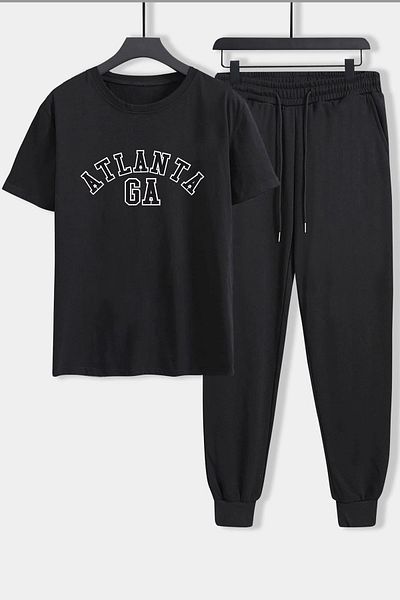 Trend Sizde Σετ φόρμας Unisex Atlanta Printed Top Bottom