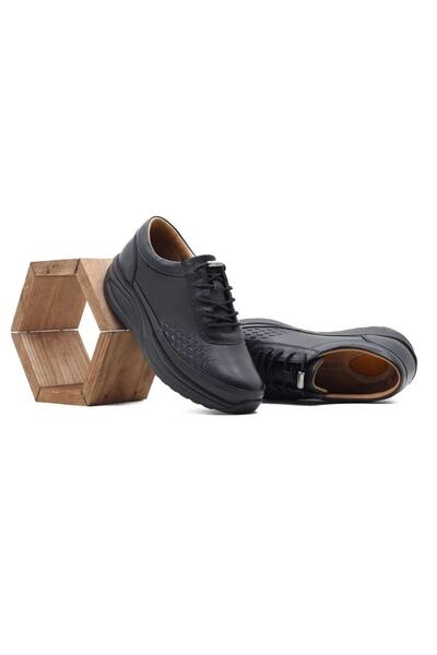 Barmea 865 Kadın Siyah Kemik Çıkıntısına Özel Anne Ortopedik Topuk Dikeni Hafif Yürüyüş Ayakkabısı