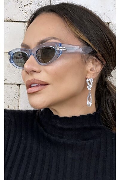 Bottega Veneta Bv1189s00353 Bayan Güneş Gözlüğü Açık Mavi Kemik Çerçeveli Füm...